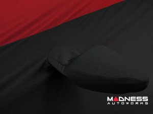 Volkswagen ID. Buzz Custom Fit Vehicle Cover - Satin Stretch - Red w/ Black Sides + Rear Passenger Charger Port Flap